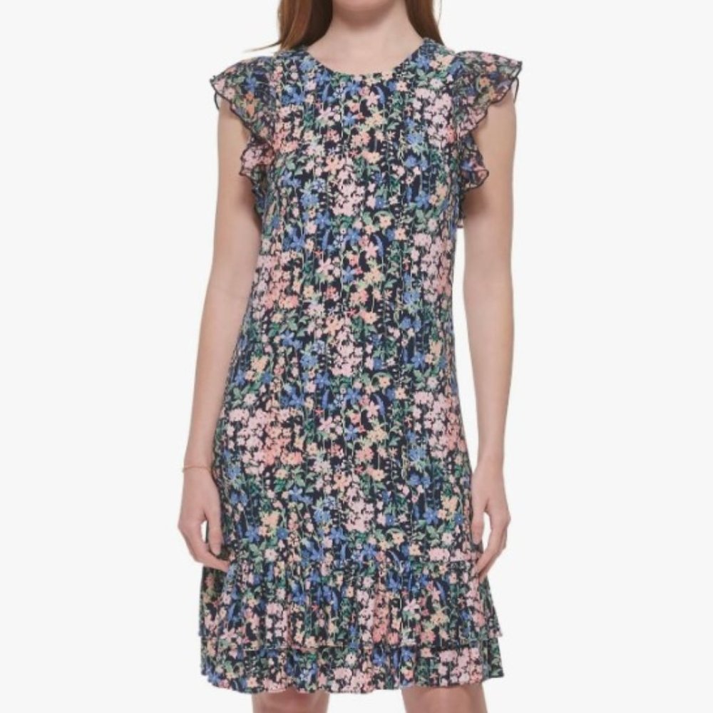 Tommy Hilfiger Women's Short Sleeve Knee-Length Shift Dress Sz 8